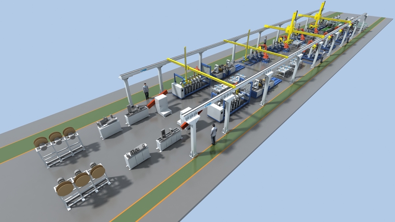 高压成型线圈智能柔性生产线